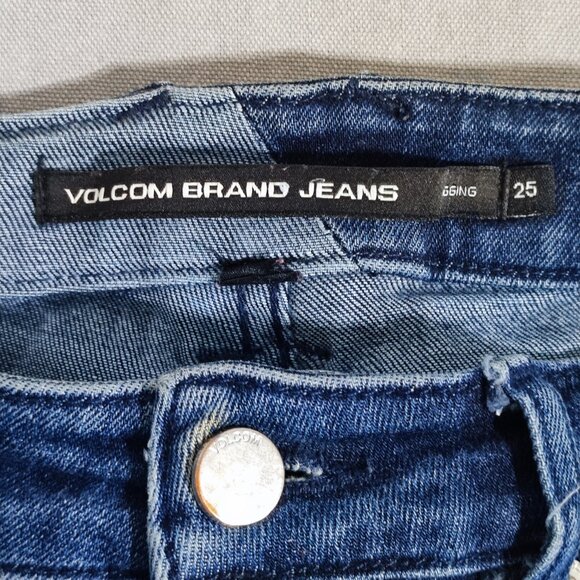 Volcom Brand Jeans women's junior size 25 ink blue colour jeggings stretchy - Picture 6 of 15